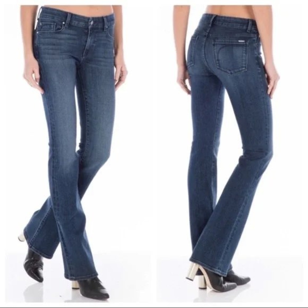 Fidelity Denim Belladonna Gin Blossom Royal Dark Wash Womens Bootcut Jeans Sz 28